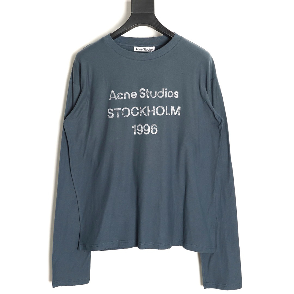 Acne Studios 1996 sandblasted distressed washed long-sleeved T-shirt TSK4
