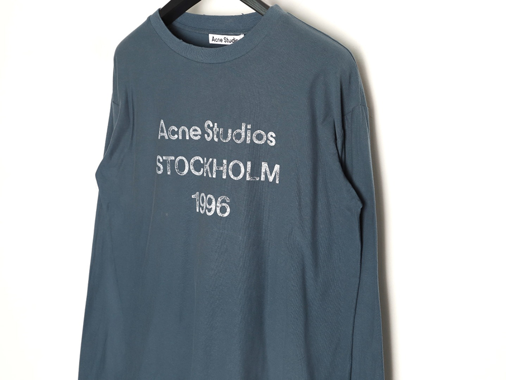 Acne Studios 1996 sandblasted distressed washed long-sleeved T-shirt TSK4