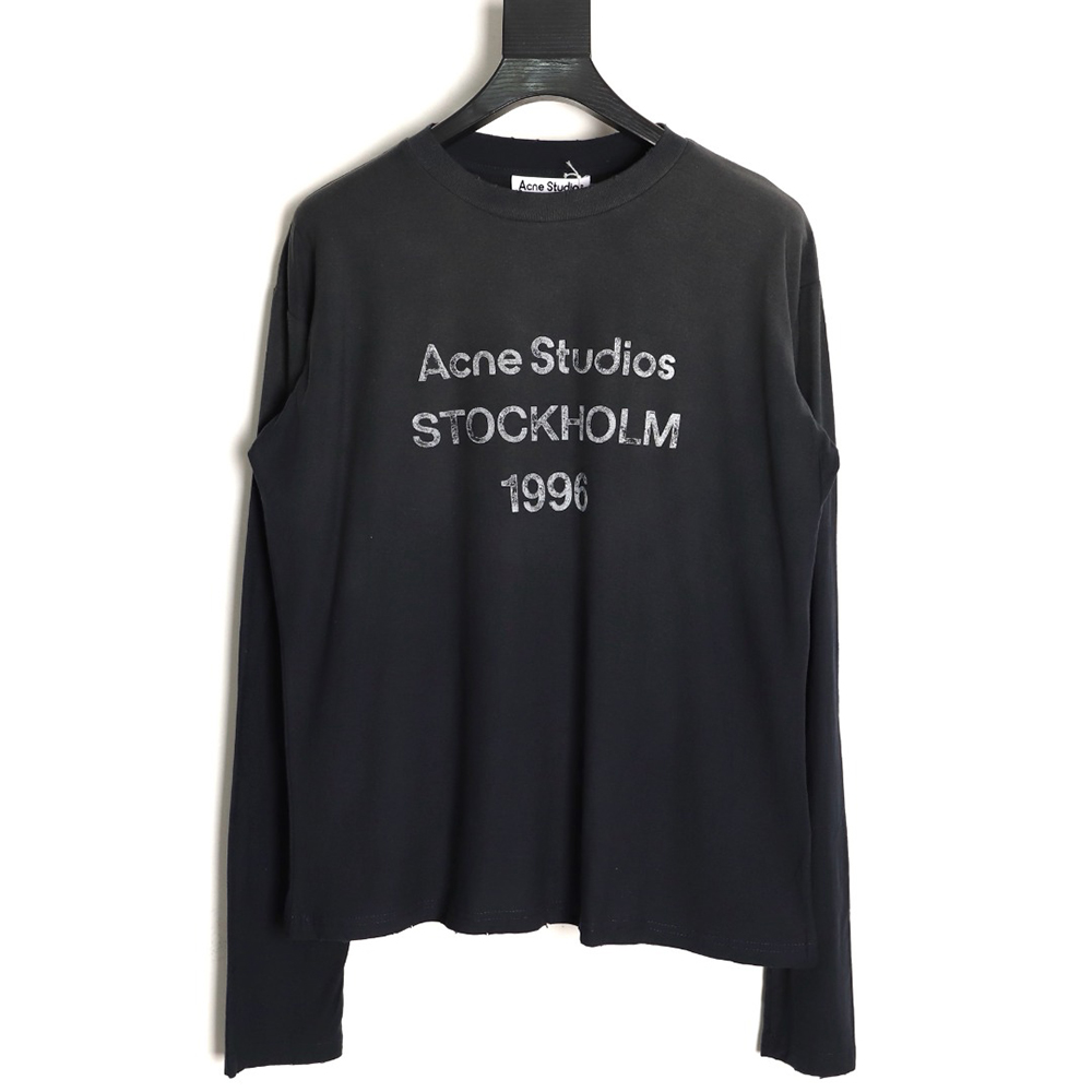 Acne Studios 1996 sandblasted distressed washed long-sleeved T-shirt TSK5