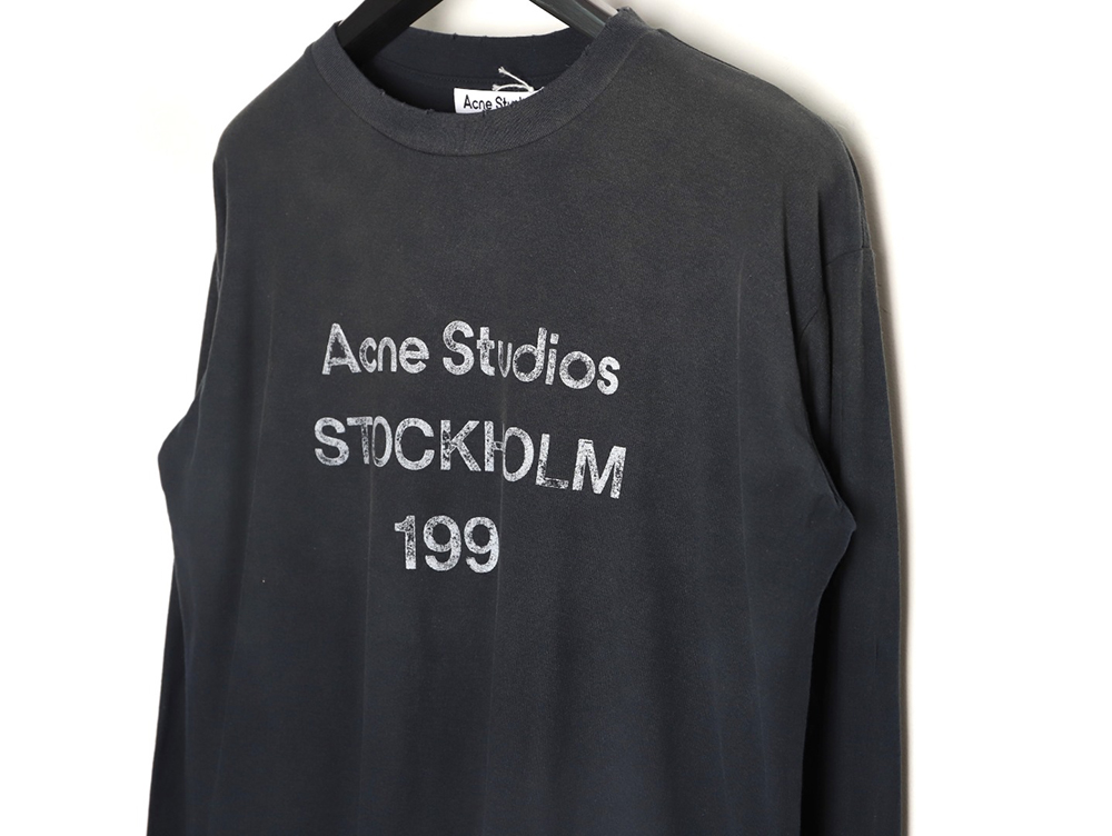 Acne Studios 1996 sandblasted distressed washed long-sleeved T-shirt TSK5