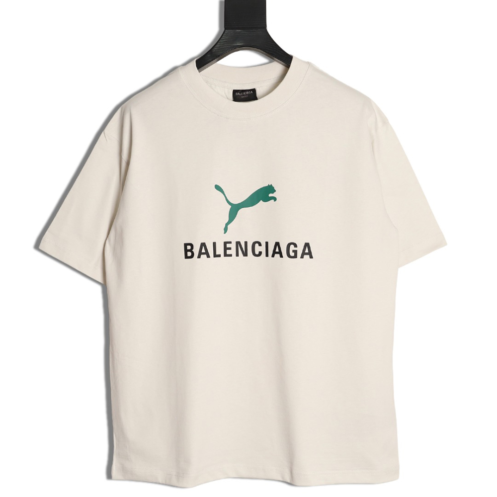 Ba*len*cia*ga & puma joint round neck short-sleeved t-shirt