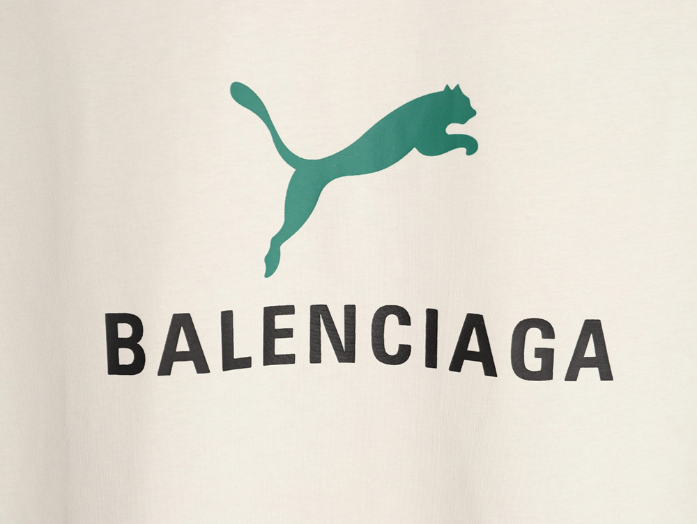 Ba*len*cia*ga & puma joint round neck short-sleeved t-shirt