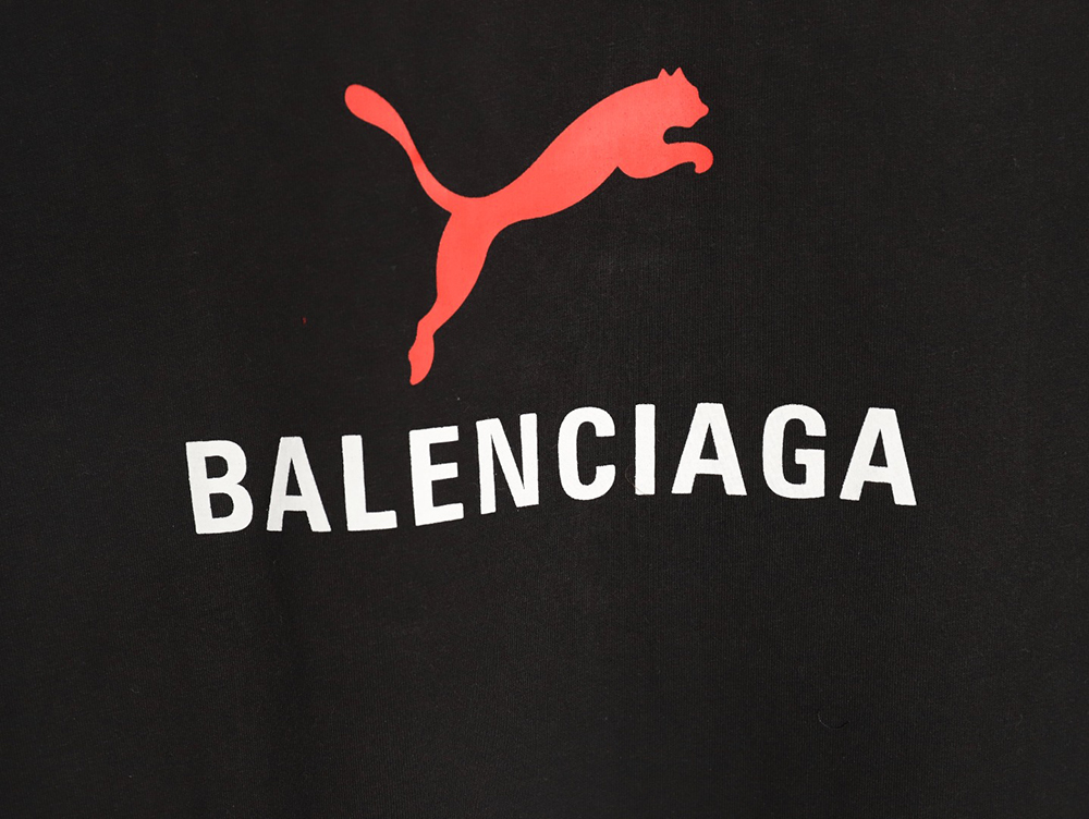 Ba*len*cia*ga & puma joint round neck short-sleeved t-shirt tsk2
