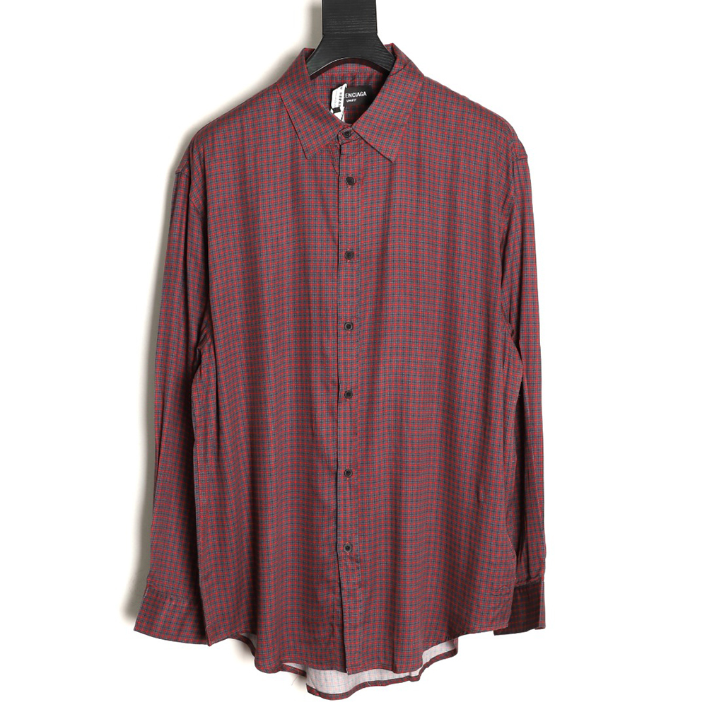 Ba*len*cia*ga striped lapel shirt