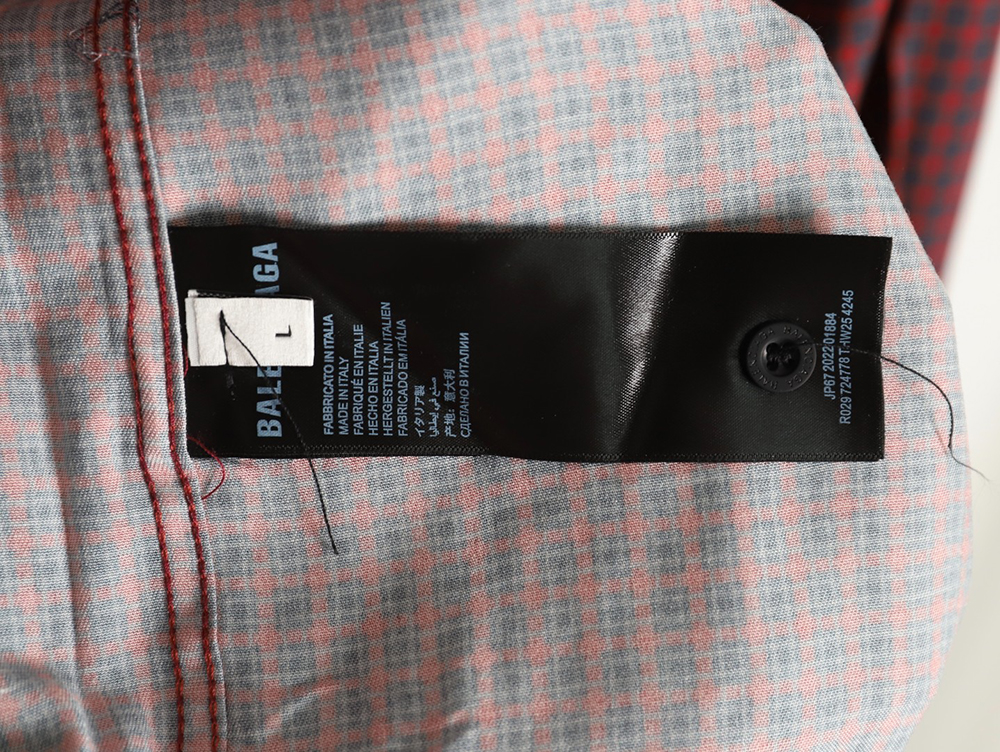 Ba*len*cia*ga striped lapel shirt