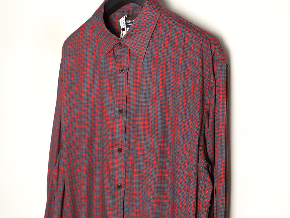 Ba*len*cia*ga striped lapel shirt