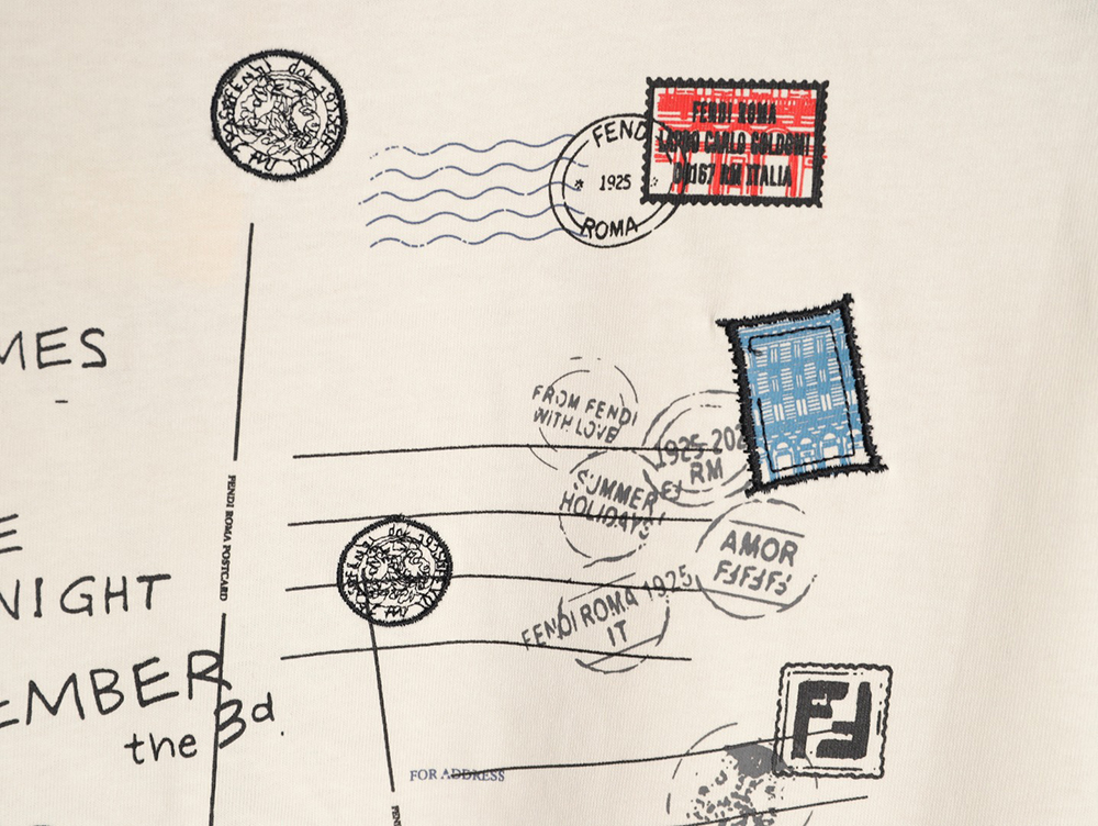 F**di stamp printed short-sleeves