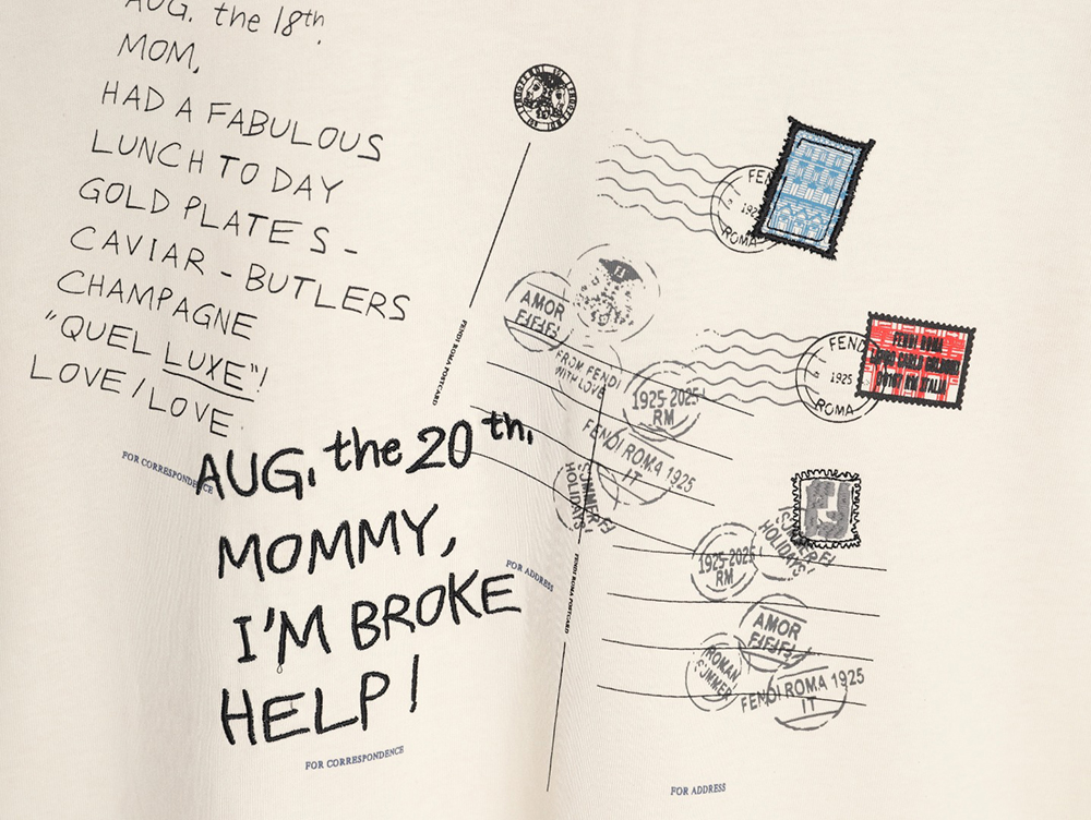 F**di stamp printed short-sleeves