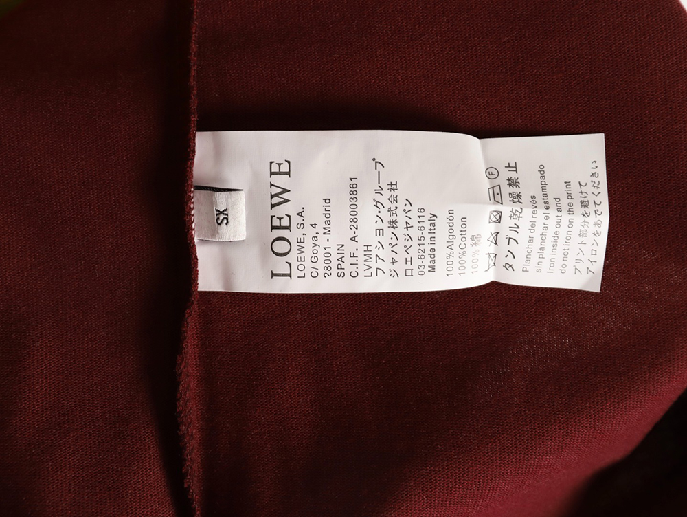 L0ew* letter embroidered short sleeves