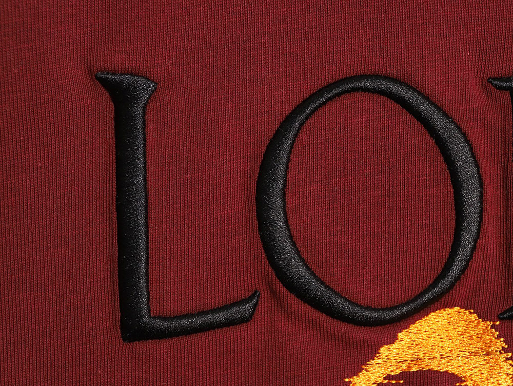 L0ew* letter embroidered short sleeves