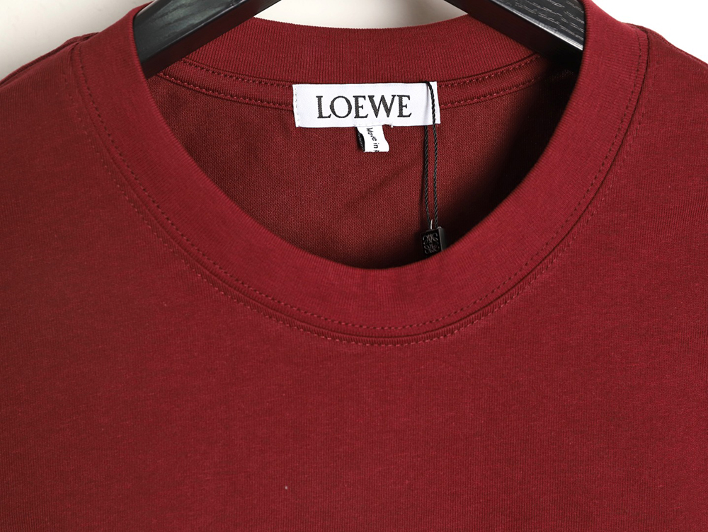 L0ew* letter embroidered short sleeves