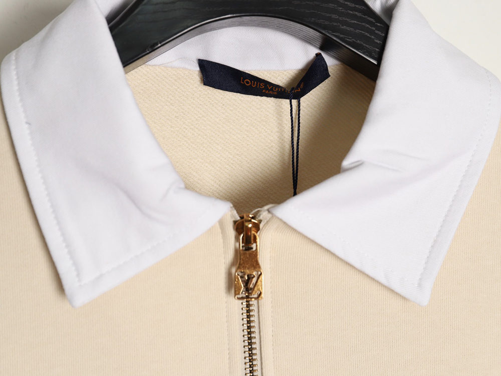 l0*is V*t0n half-zip patch crew neck sweatshirt