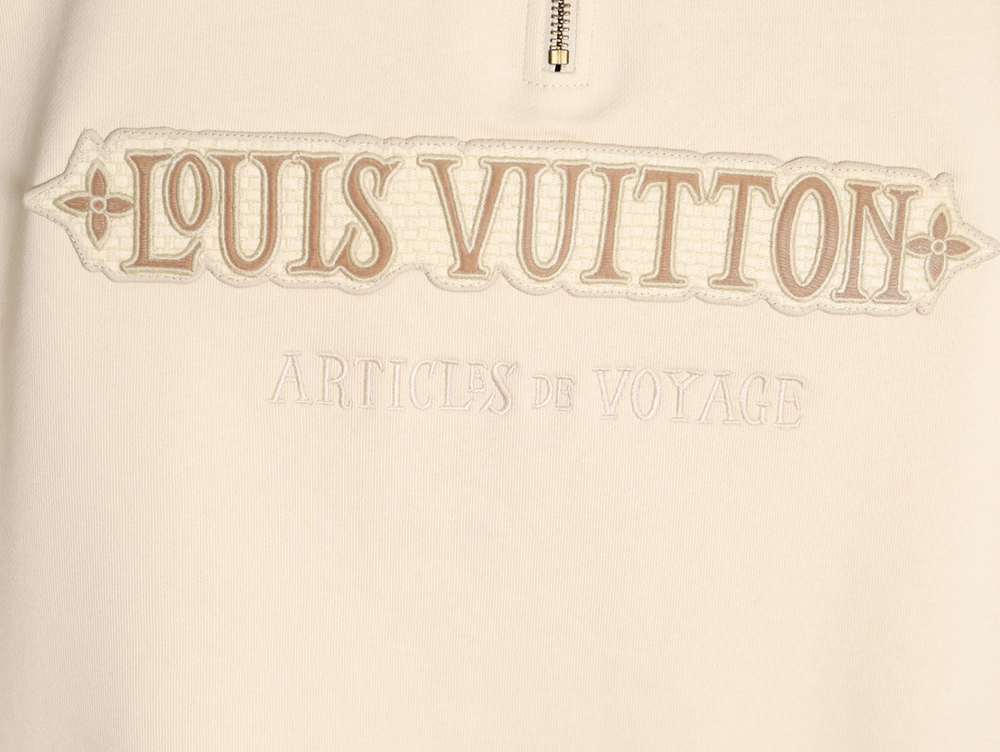 l0*is V*t0n half-zip patch crew neck sweatshirt