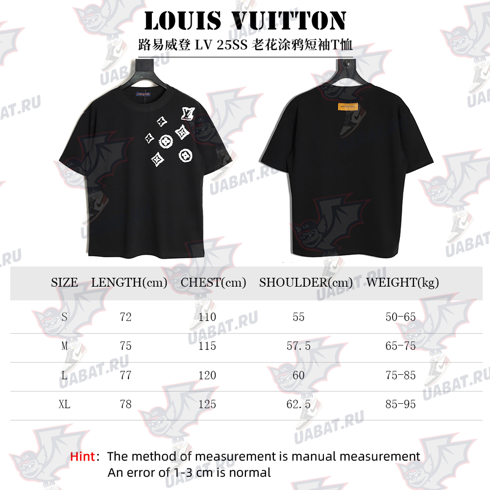 l0*is V*t0n monogram graffiti short-sleeved t-shirt tsk1