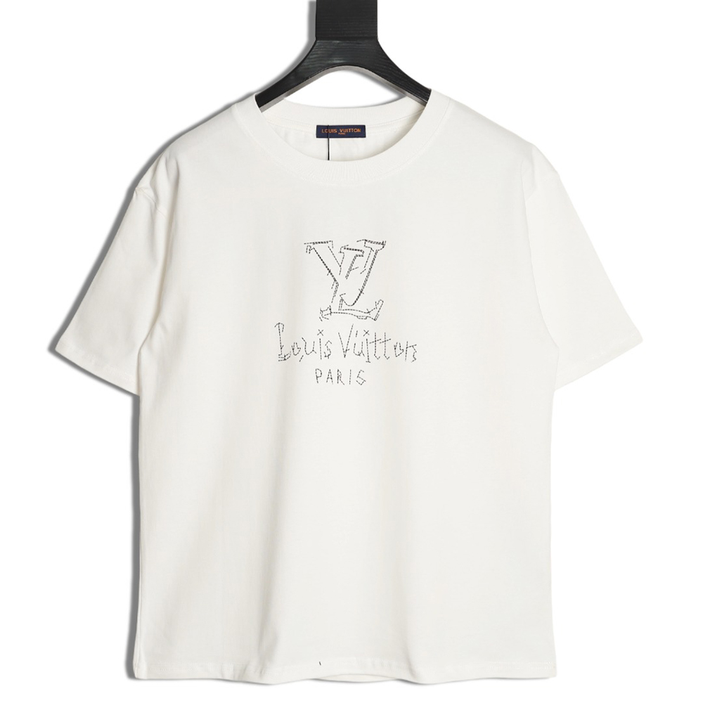 l0*is V*t0n patch lettering short-sleeved t-shirt