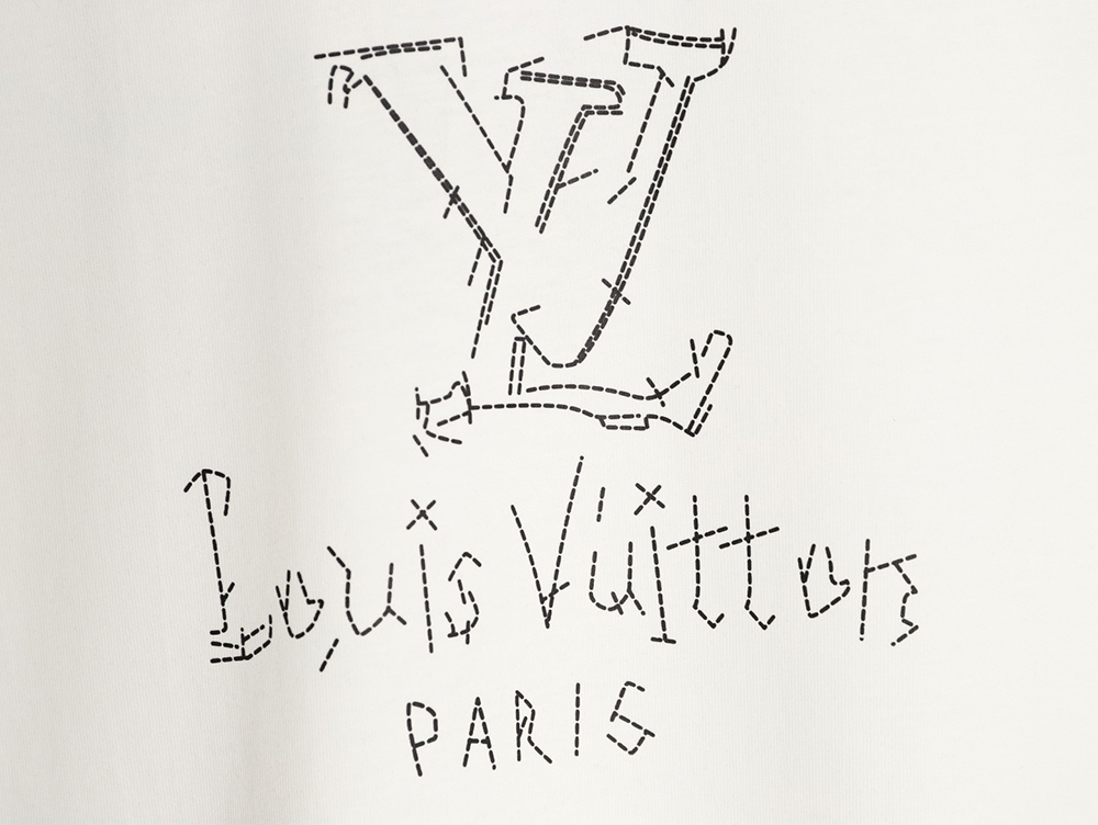 l0*is V*t0n patch lettering short-sleeved t-shirt