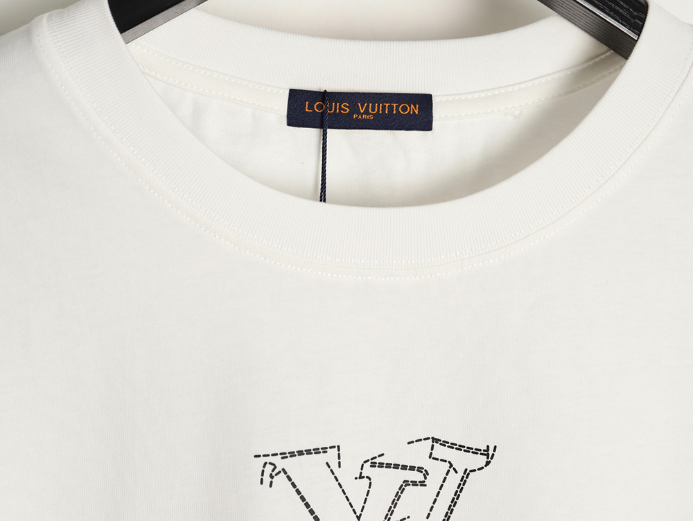 l0*is V*t0n patch lettering short-sleeved t-shirt