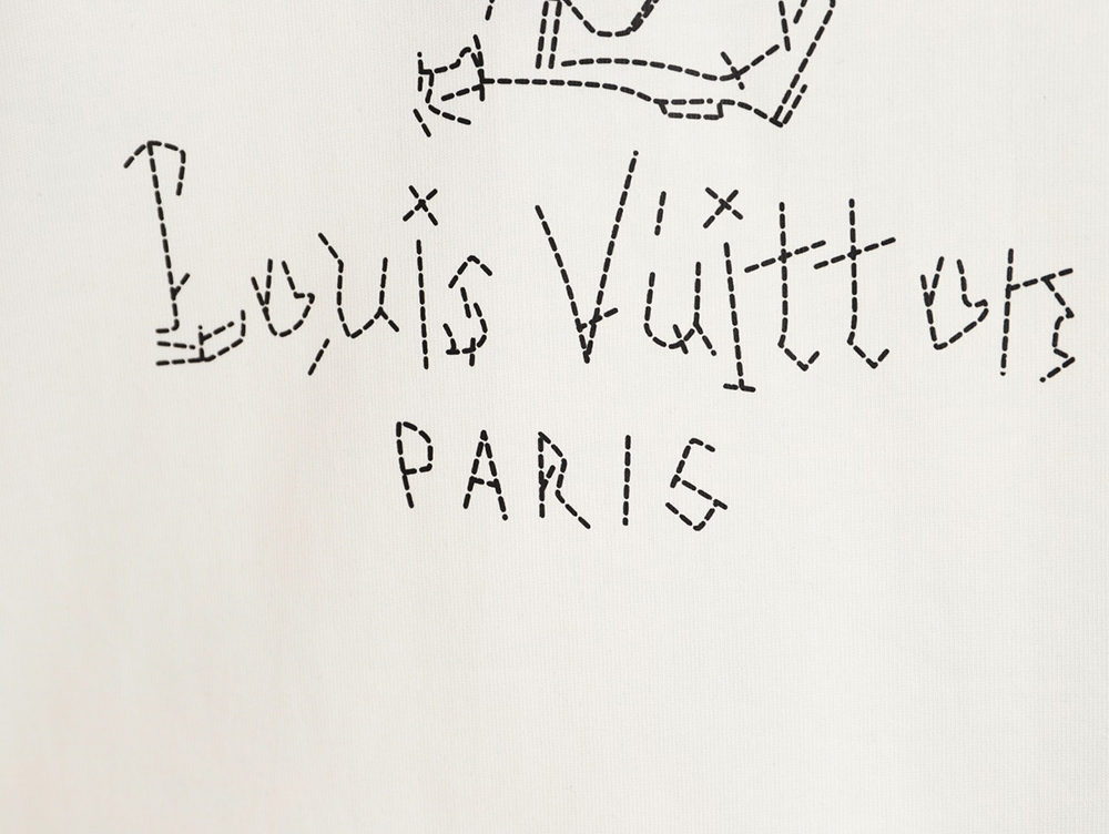 l0*is V*t0n patch lettering short-sleeved t-shirt