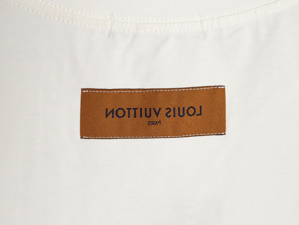 l0*is V*t0n patch lettering short-sleeved t-shirt