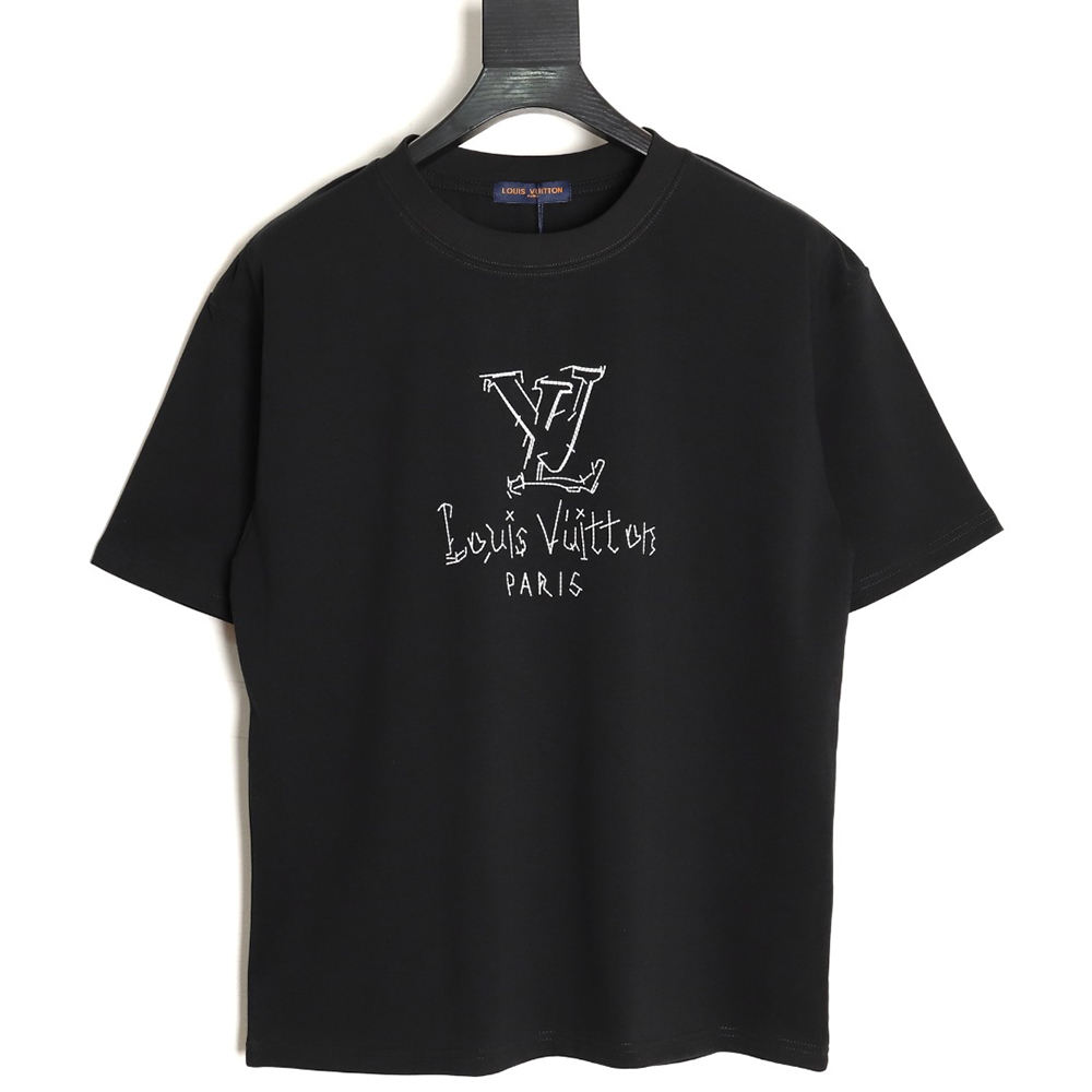 l0*is V*t0n patch lettering short-sleeved t-shirt tsk1