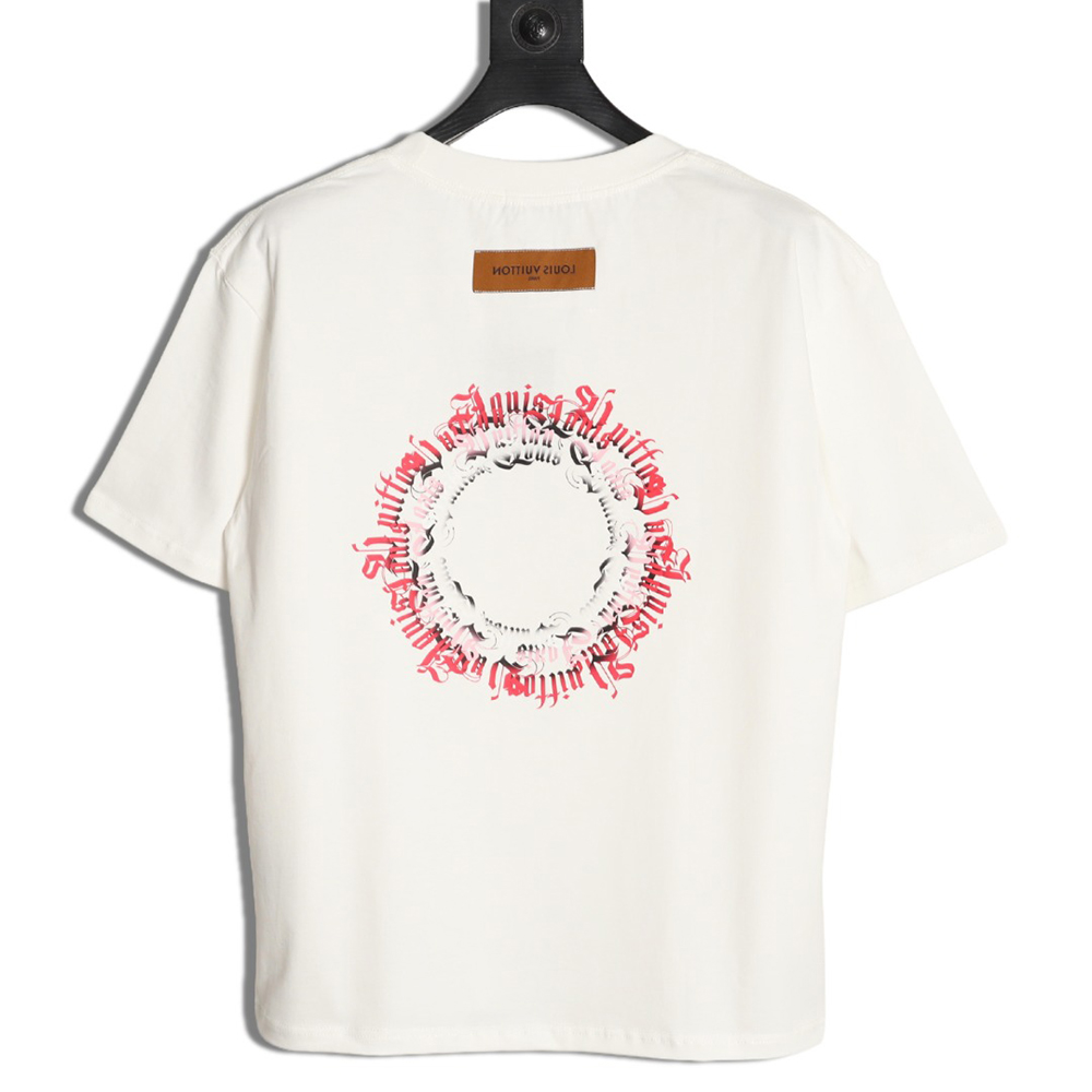 l0*is V*t0n circle lettering short-sleeved t-shirt