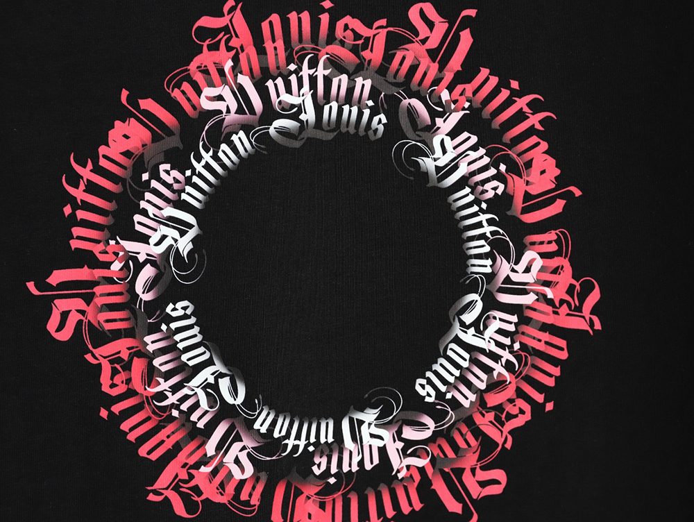 l0*is V*t0n circle lettering short-sleeved t-shirt tsk1