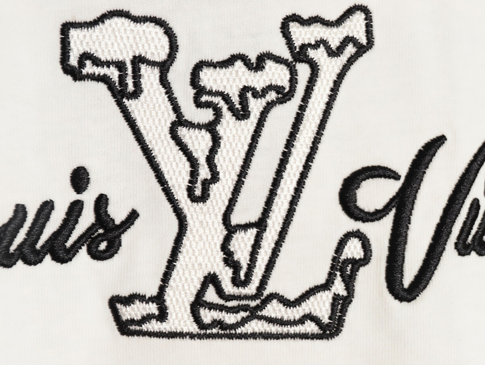 l0*is V*t0n embroidered logo short-sleeved shirt