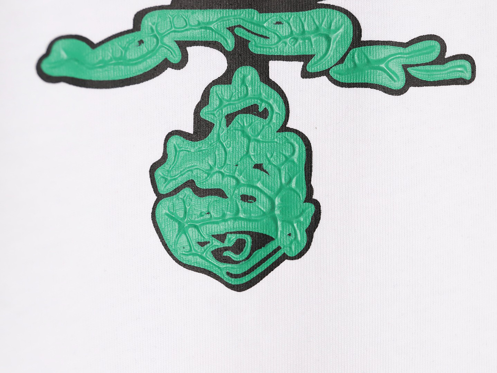 Pra*a green letter logo print short sleeves