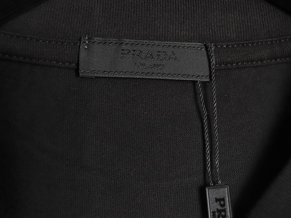 Pra*a green letter logo print short sleeves tsk1