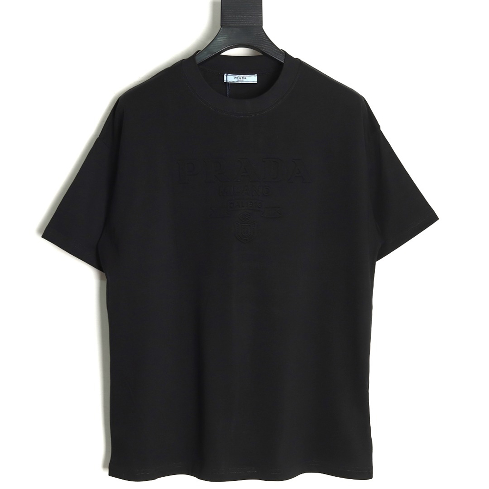 Pra*a embossed logo short-sleeved shirt tsk1