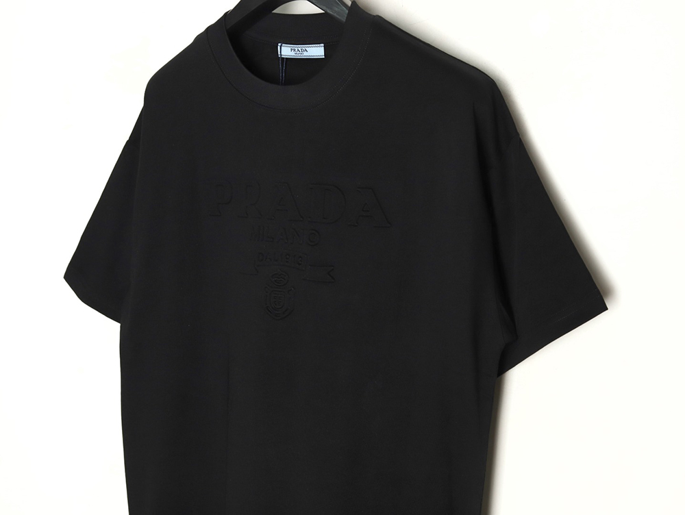 Pra*a embossed logo short-sleeved shirt tsk1
