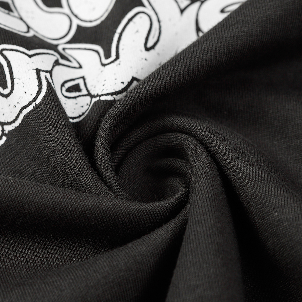 Hell star Spiritual Running print hip-hop short-sleeved T-shirt