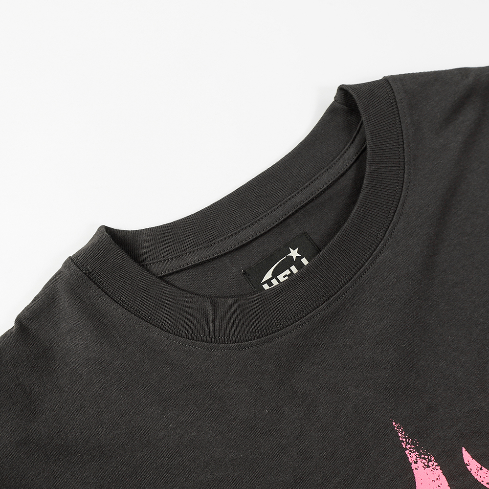 Hell star Spiritual Running print hip-hop short-sleeved T-shirt