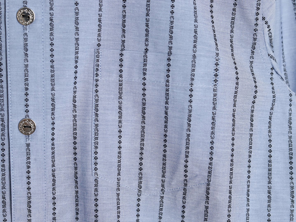 Ch**me He**ts sanskrit-printed yarn-dyed long-sleeved shirt