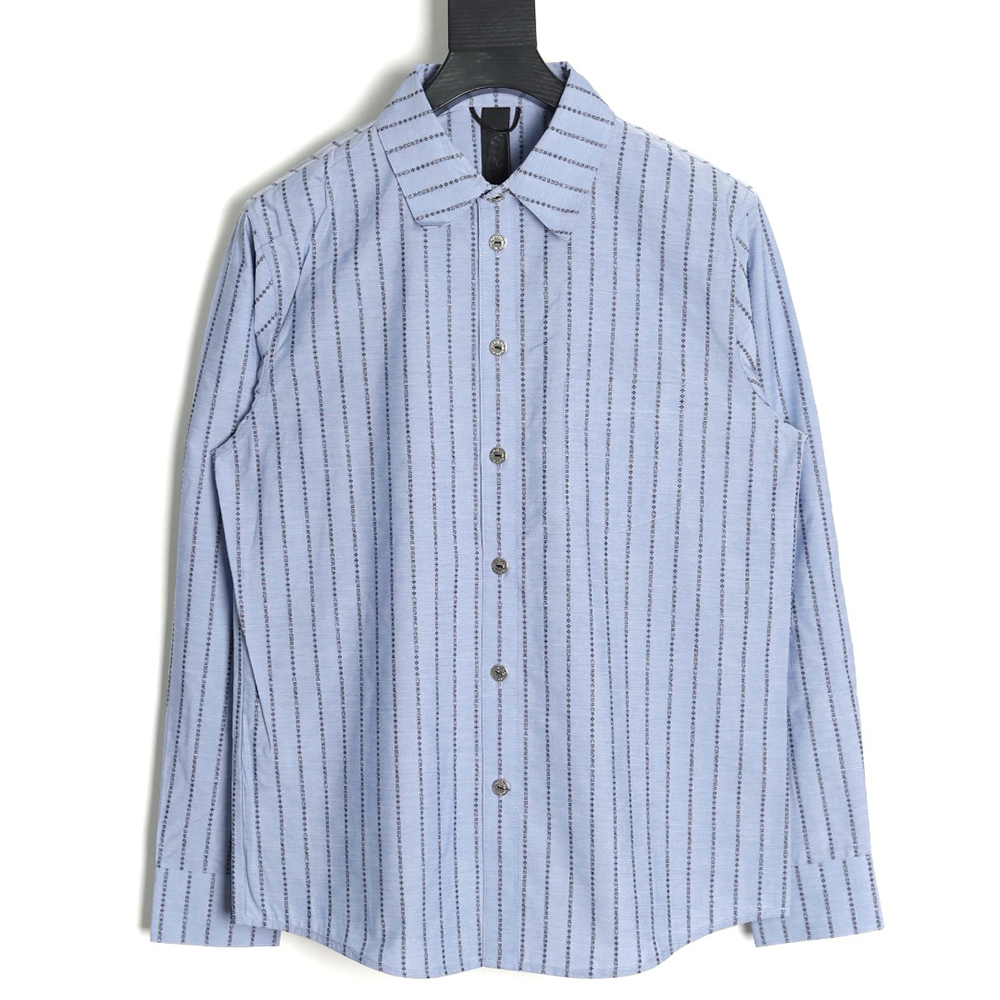 Ch**me He**ts sanskrit-printed yarn-dyed long-sleeved shirt