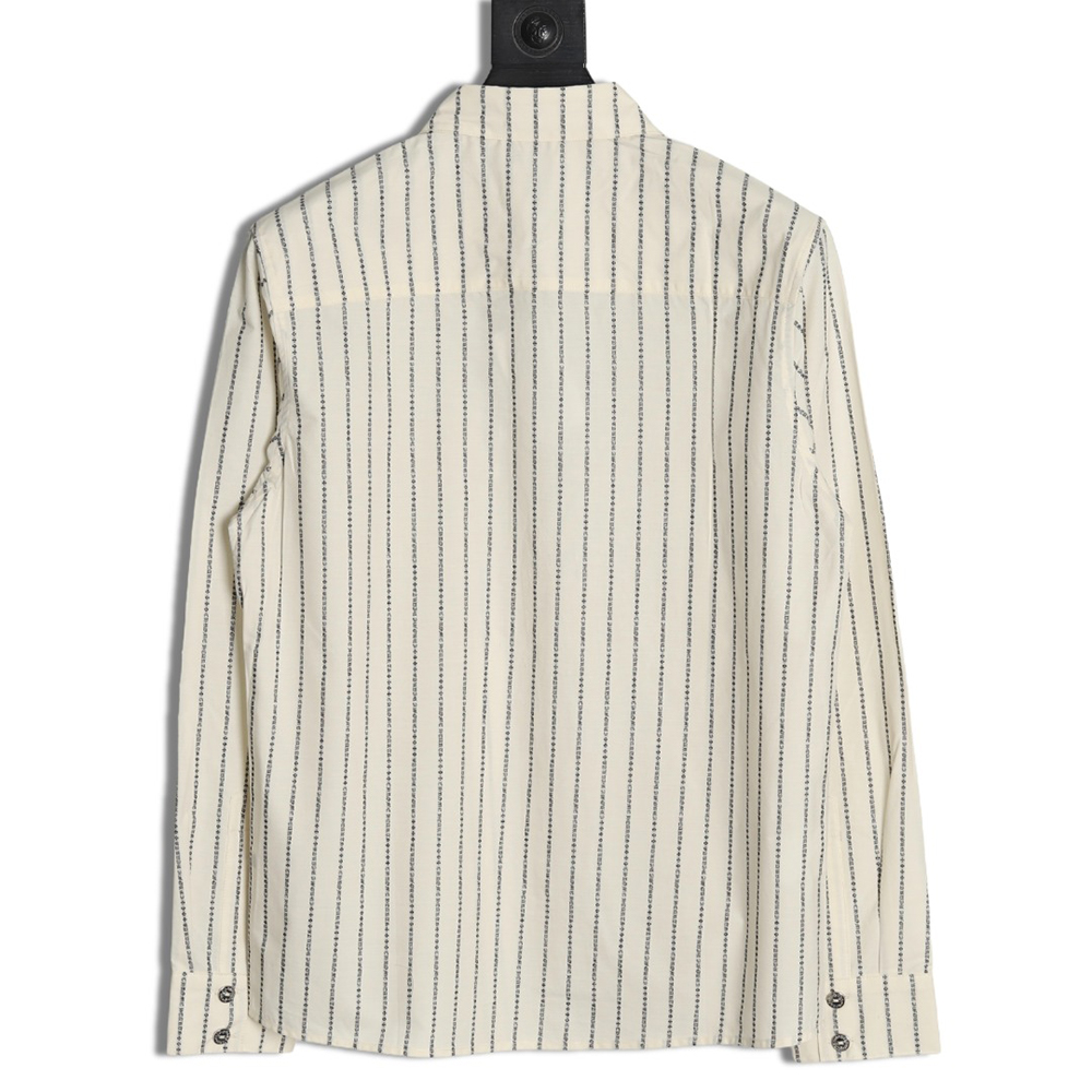 Ch**me He**ts sanskrit-printed yarn-dyed long-sleeved shirt tsk1