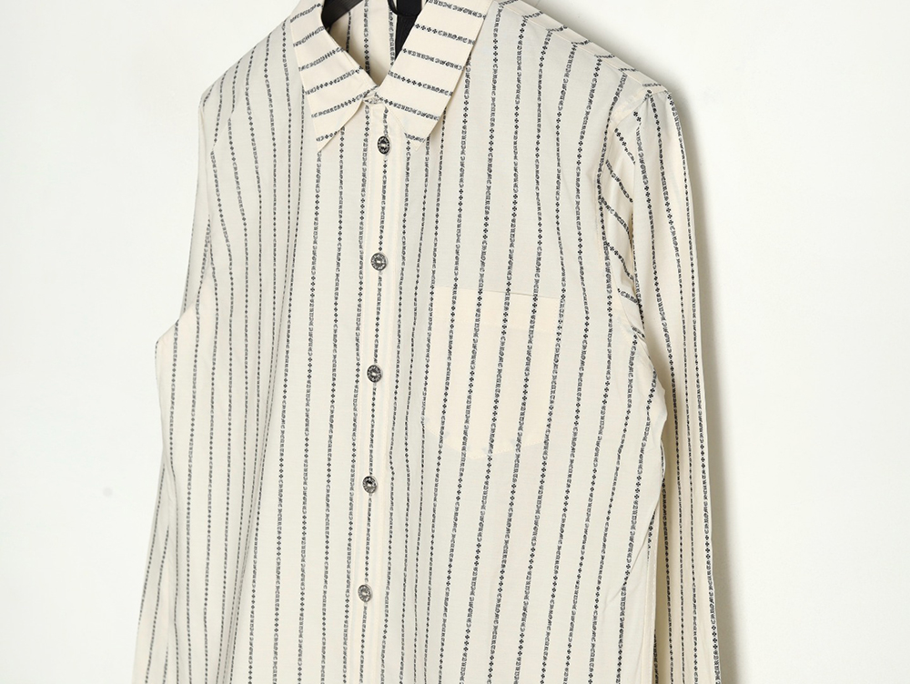 Ch**me He**ts sanskrit-printed yarn-dyed long-sleeved shirt tsk1