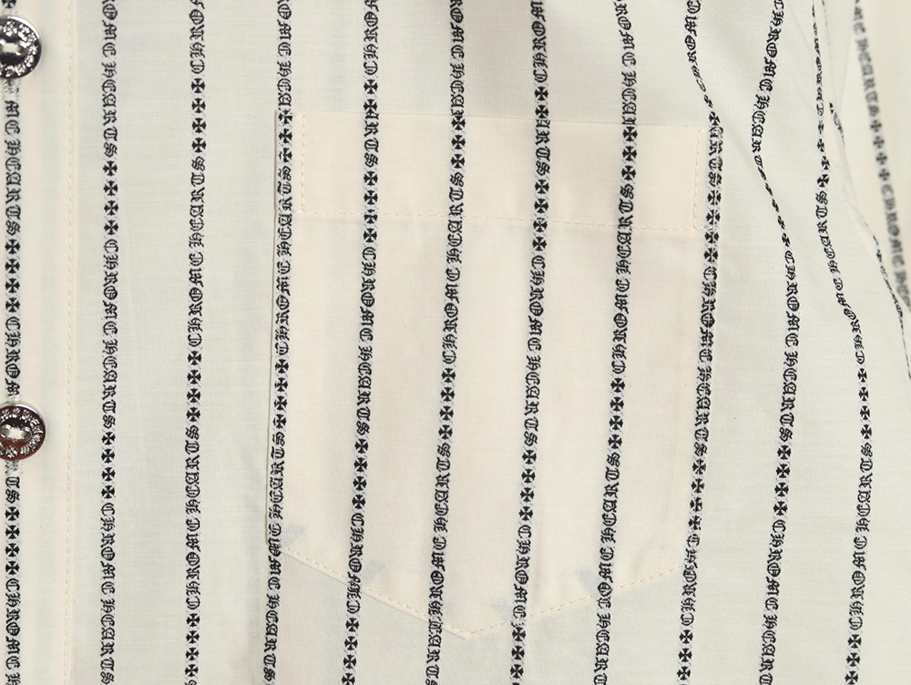 Ch**me He**ts sanskrit-printed yarn-dyed long-sleeved shirt tsk1