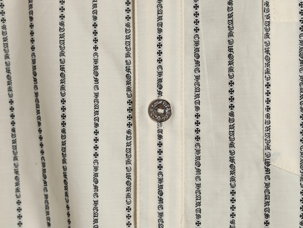 Ch**me He**ts sanskrit-printed yarn-dyed long-sleeved shirt tsk1