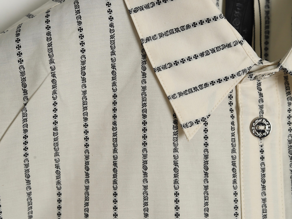 Ch**me He**ts sanskrit-printed yarn-dyed long-sleeved shirt tsk1