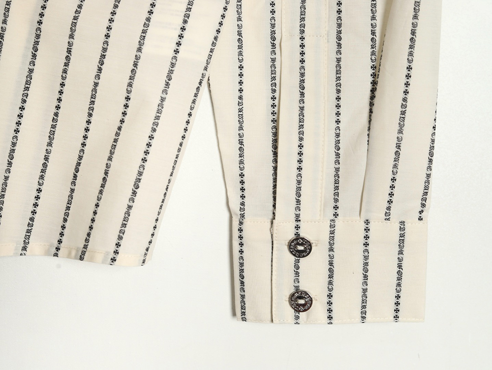 Ch**me He**ts sanskrit-printed yarn-dyed long-sleeved shirt tsk1