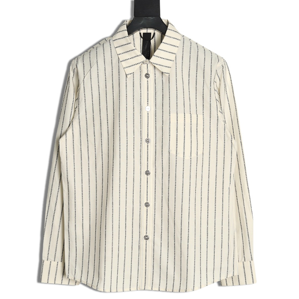 Ch**me He**ts sanskrit-printed yarn-dyed long-sleeved shirt tsk1