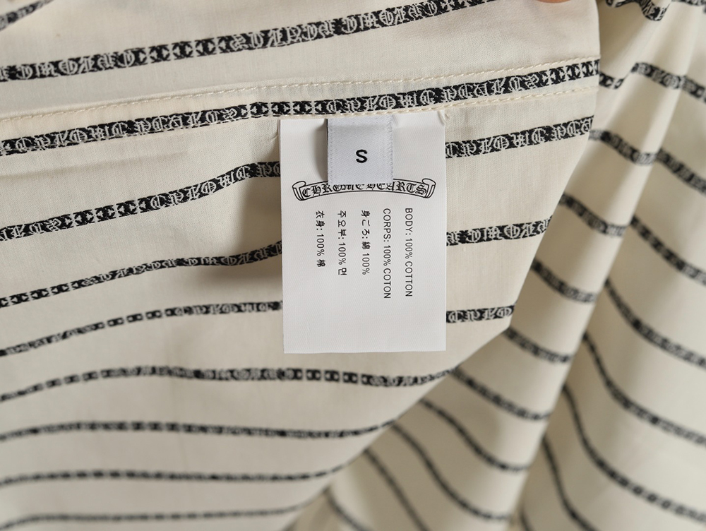 Ch**me He**ts sanskrit-printed yarn-dyed long-sleeved shirt tsk1