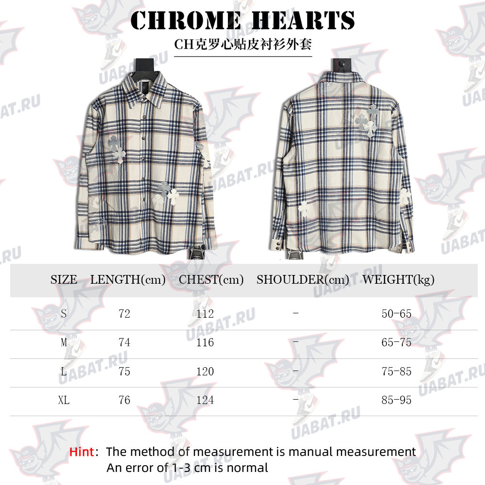 Ch**me He**ts patch cross shirt jacket