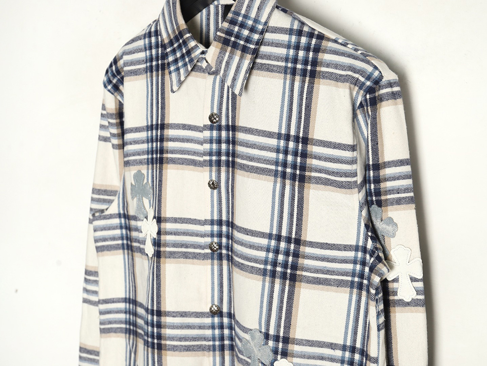 Ch**me He**ts patch cross shirt jacket