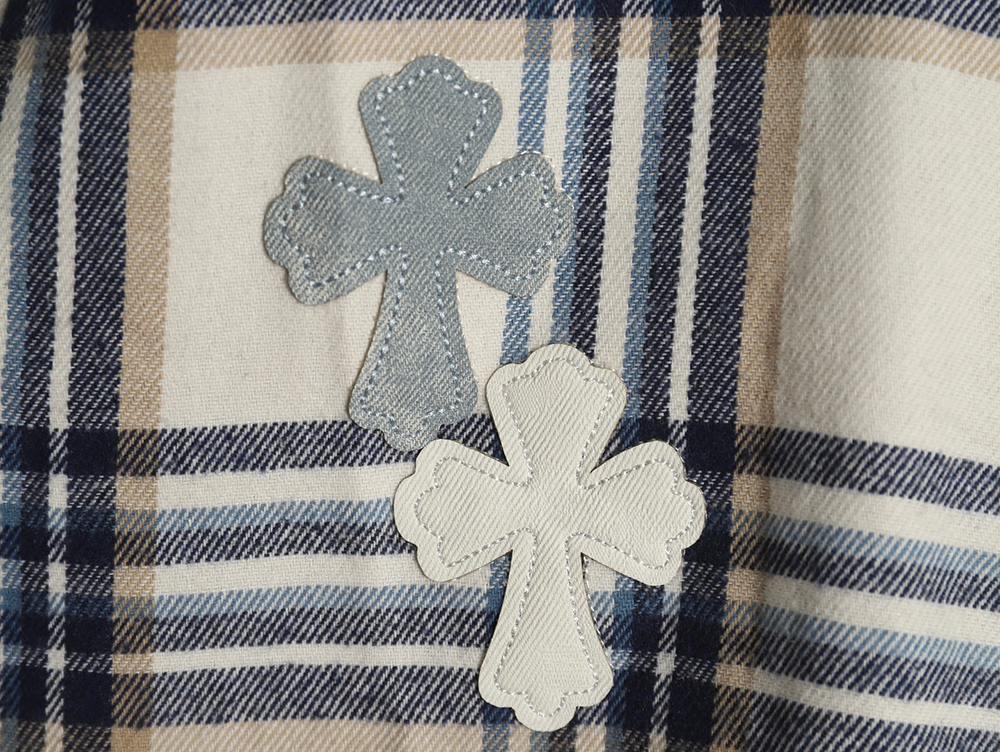 Ch**me He**ts patch cross shirt jacket