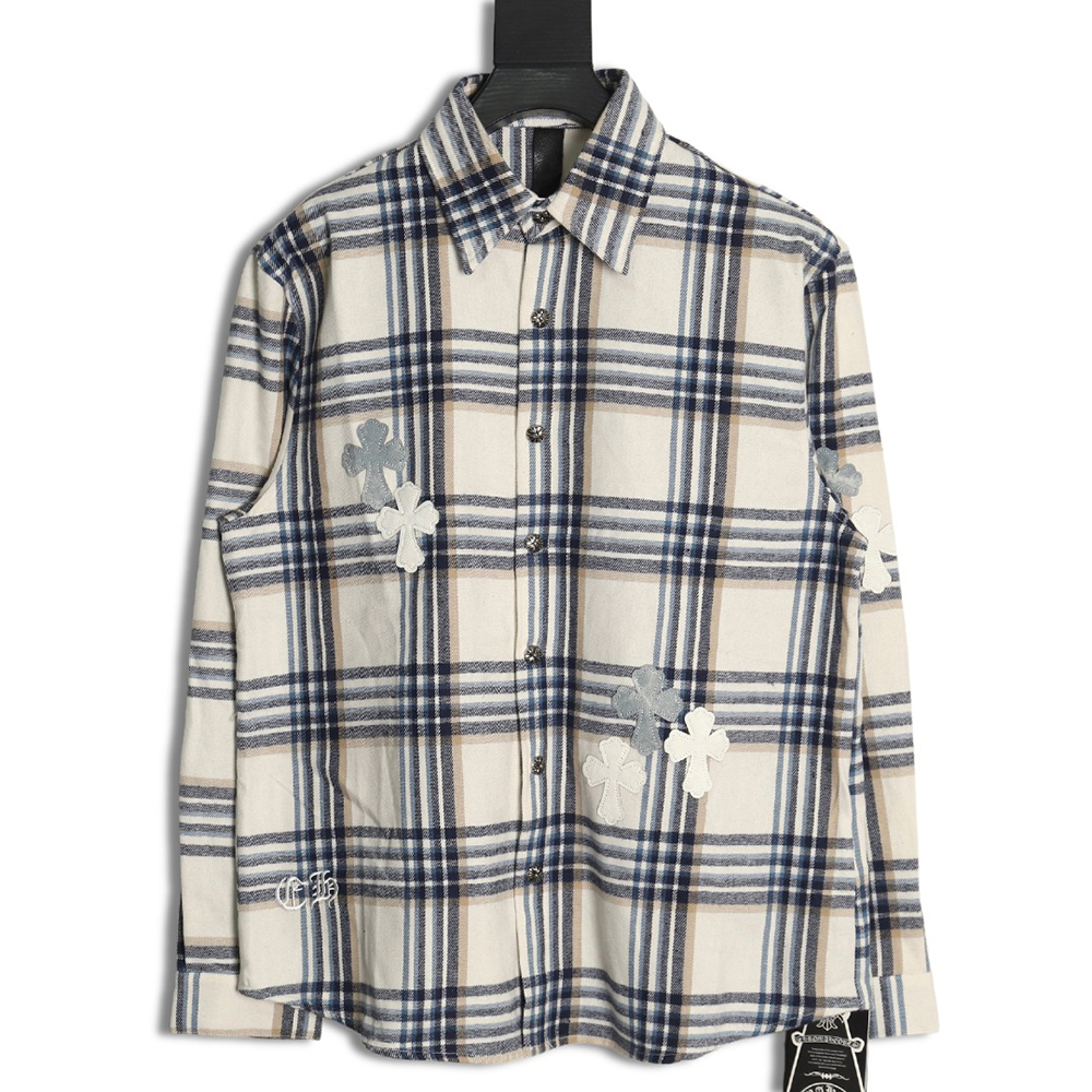 Ch**me He**ts patch cross shirt jacket