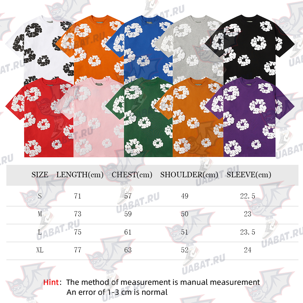 Denim Tears foam print loose short sleeves