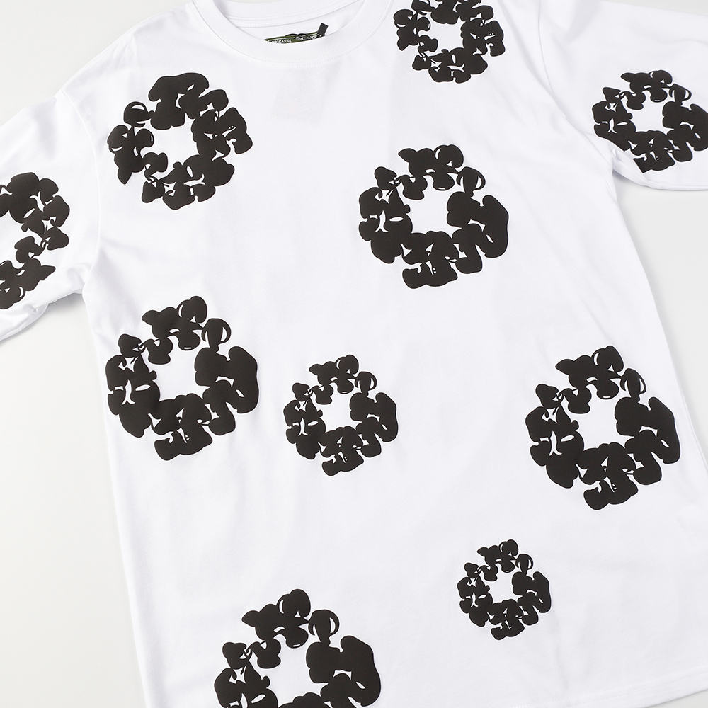 Denim Tears foam print loose short sleeves