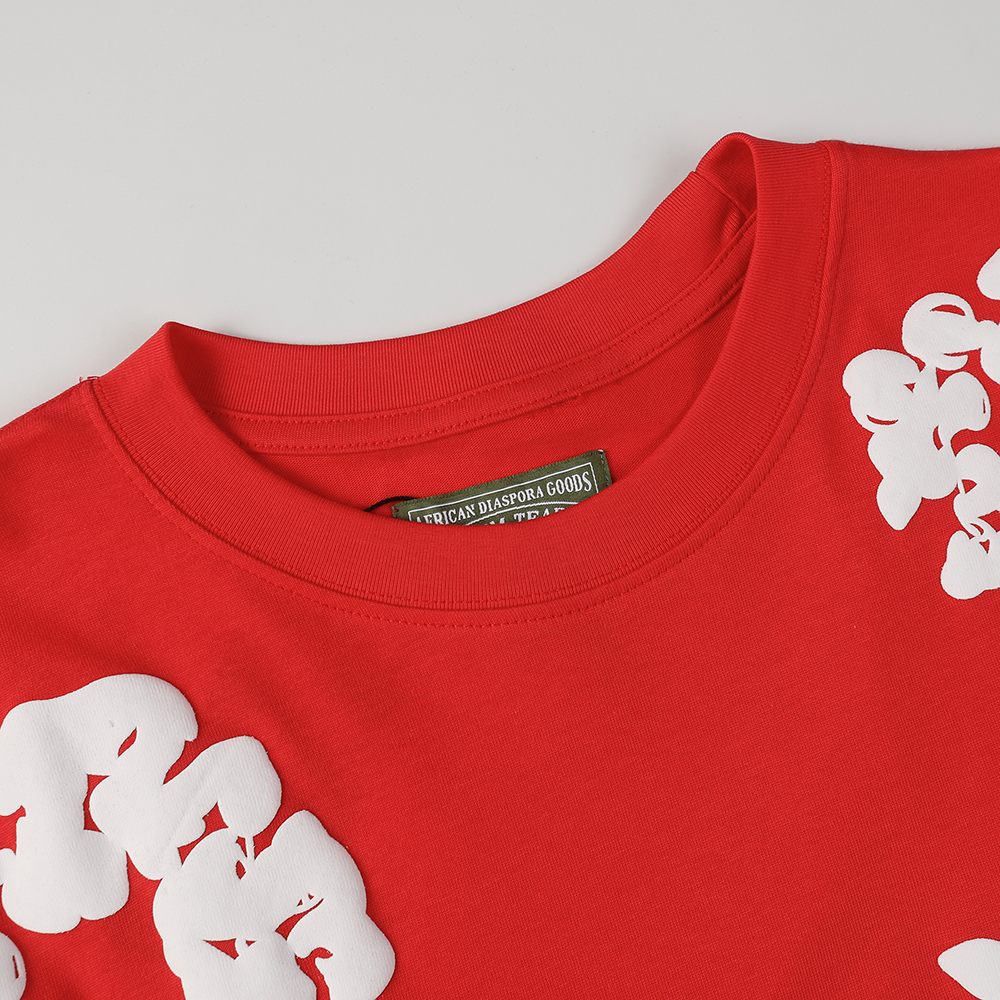 Denim Tears foam print loose short sleeves